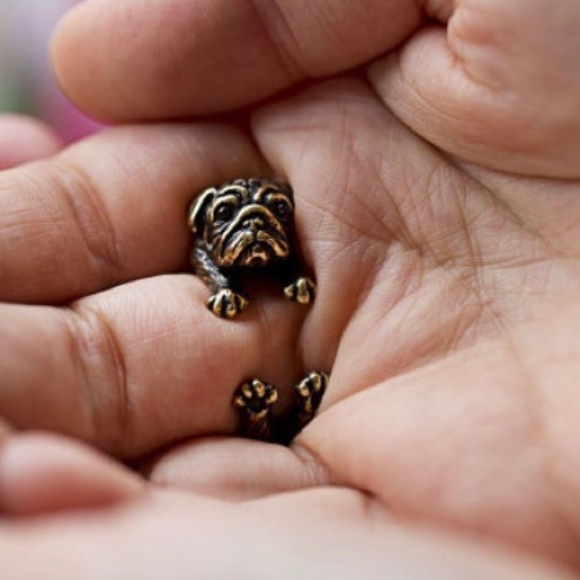 Pug Hug Adjustable Ring 🐼🐼🐼 - Picture 4 of 7